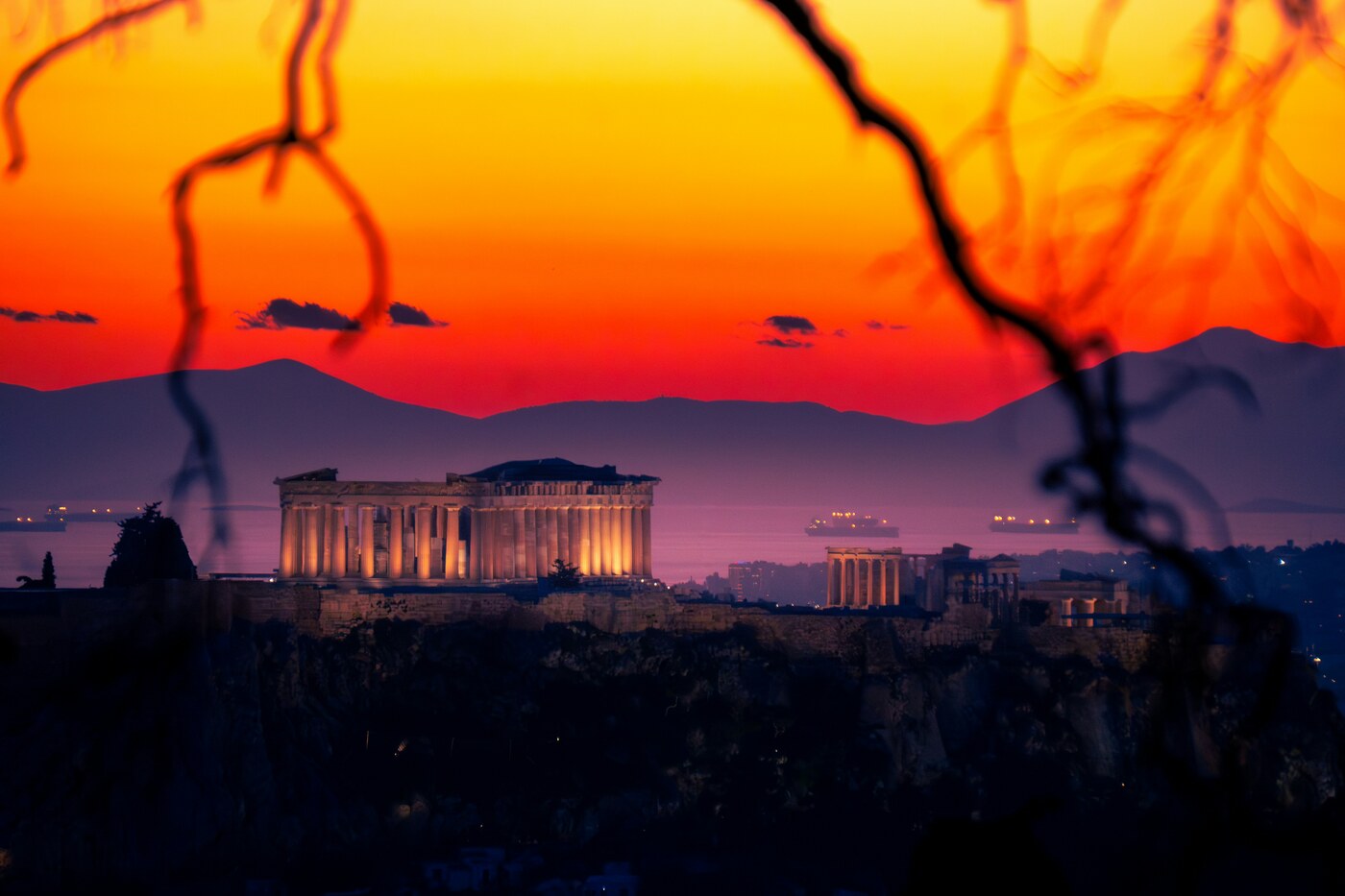 The Acropolis at sunset, Athens